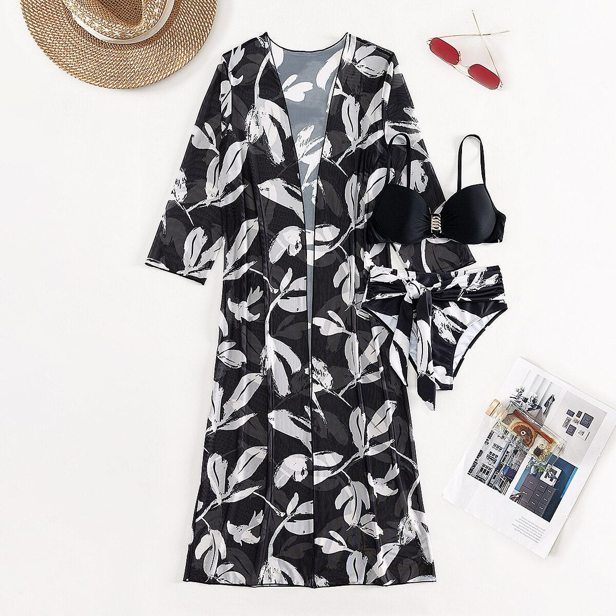 Beachwear Kit - Bikini + Cover-up - 4 Colors