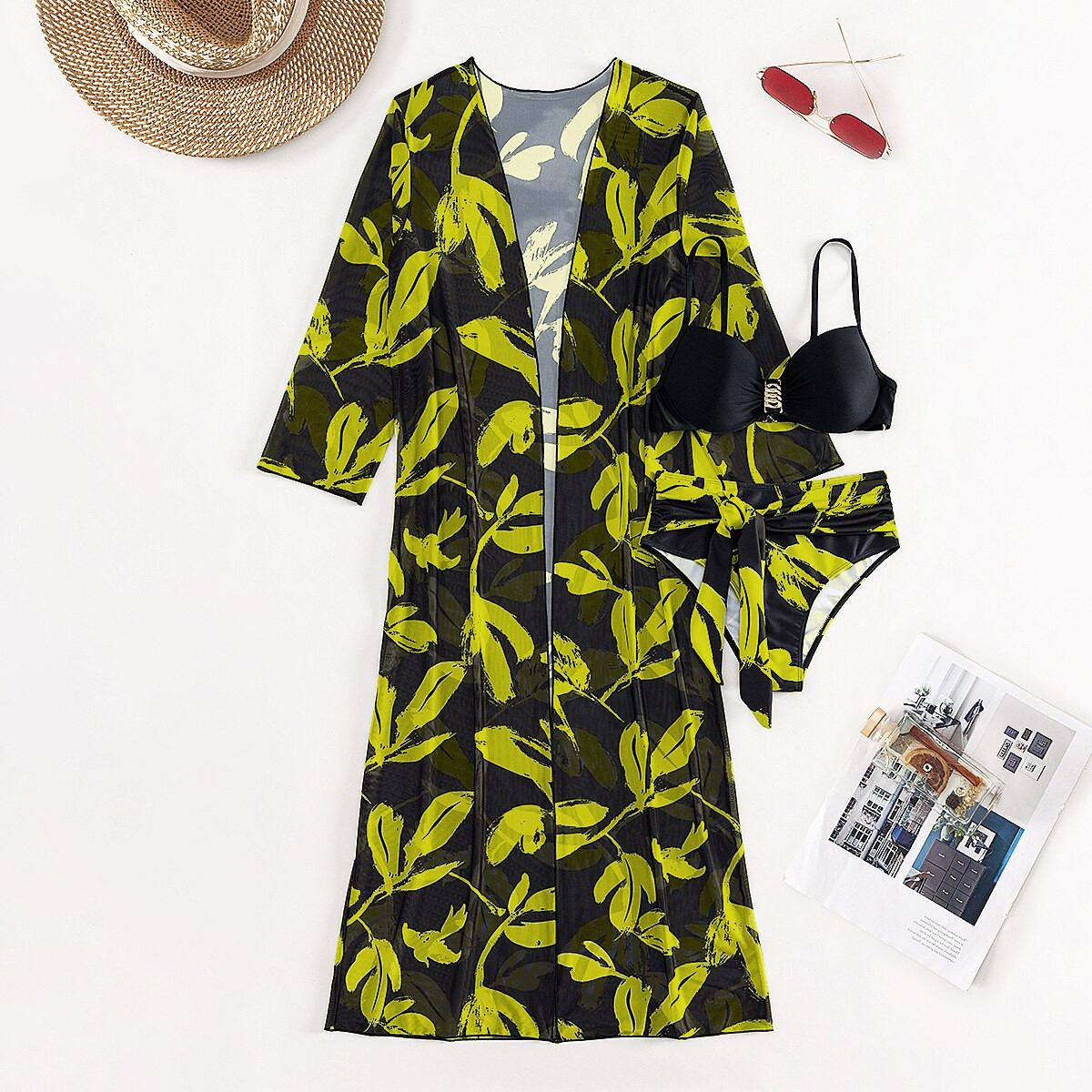 Beachwear Kit - Bikini + Cover-up - 4 Colors